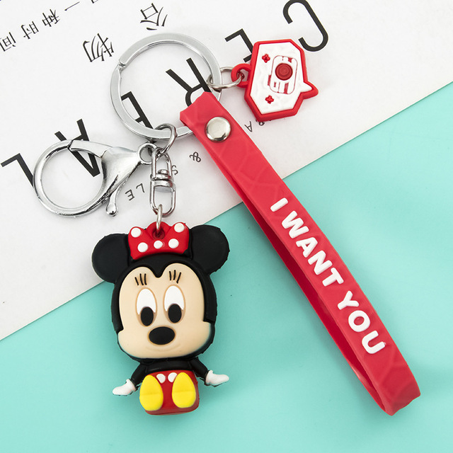 Brelok na klucze Disney Mickey Mouse Minnie PVC - Wianko - 4