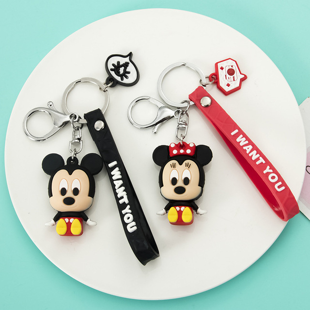 Brelok na klucze Disney Mickey Mouse Minnie PVC - Wianko - 2