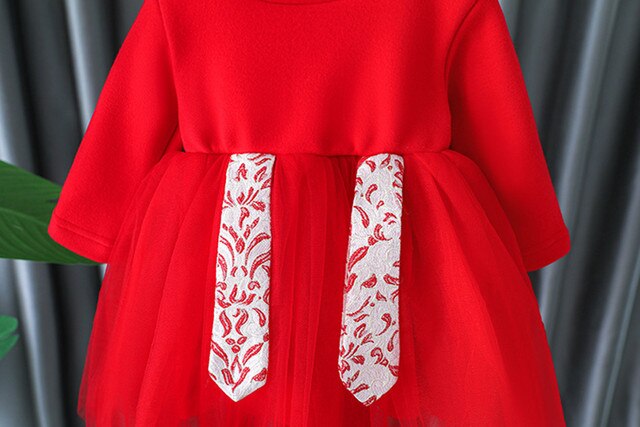 Dziewczęce sukienki na chiński Nowy Rok 2022 dla małych księżniczek - Wianko - 11