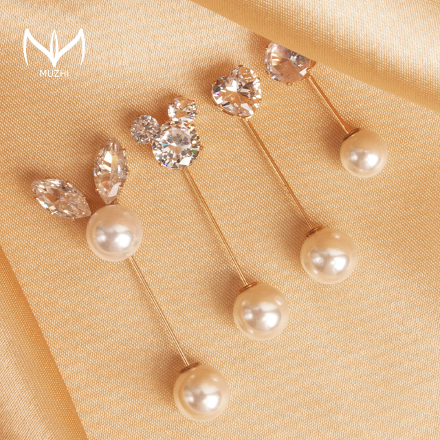 Perła broszka MUZHI New Fashion – luksusowa ozdoba z imitacją diamentu do dekoracji sukni i swetrów - Wianko - 19