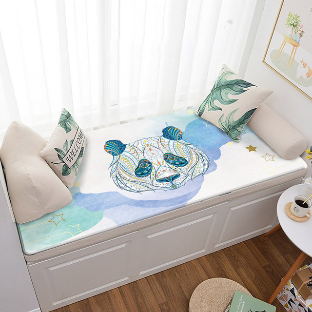 Dywanik flanelowy w stylu mandali z wzorem pandy, idealny do łazienki i pokoju gościnnego - Wianko - 18