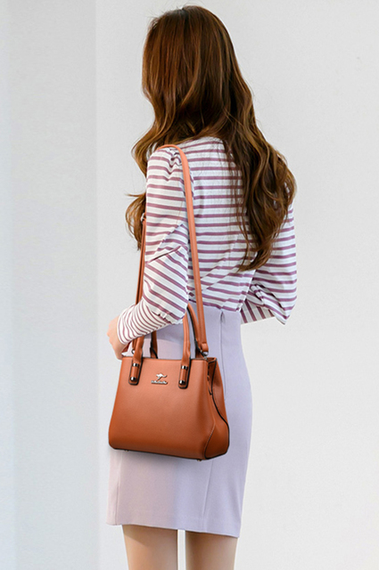 Damska skórzana torba na ramię Fashion Luxury Shift - designerska i pojemna torba na co dzień w nowym stylu 2021 - Wianko - 8