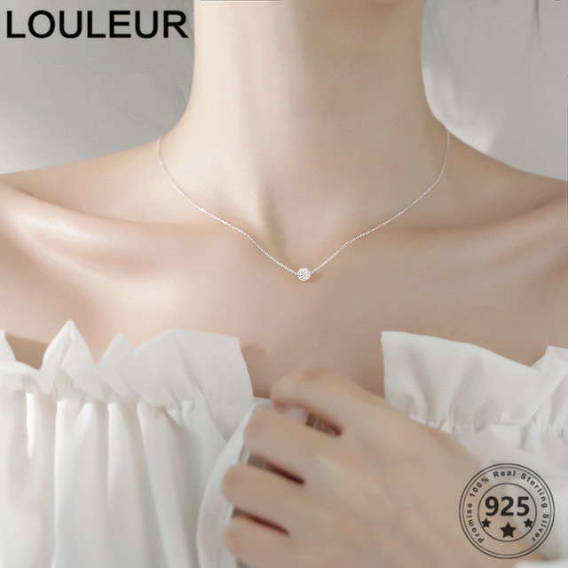 Naszyjnik ze srebra 925 Louleur w stylu transferowym z koralikami dla kobiet, nowoczesna biżuteria na lato - Wianko - 20