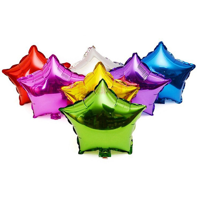 Zestaw 10/20 balonów foliowych gwiazda 5/10 Cal do dekoracji nadmuchiwanych powietrzem na ślub, urodziny, imprezę - Wianko - 3