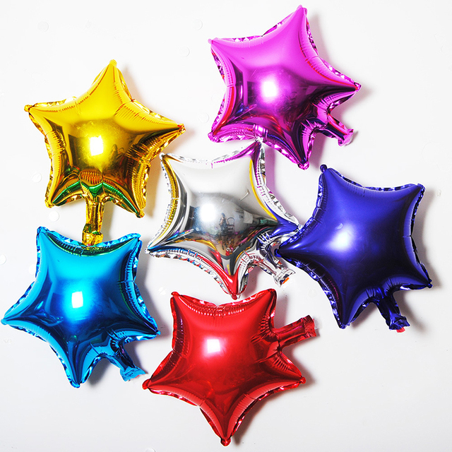 Zestaw 10/20 balonów foliowych gwiazda 5/10 Cal do dekoracji nadmuchiwanych powietrzem na ślub, urodziny, imprezę - Wianko - 6