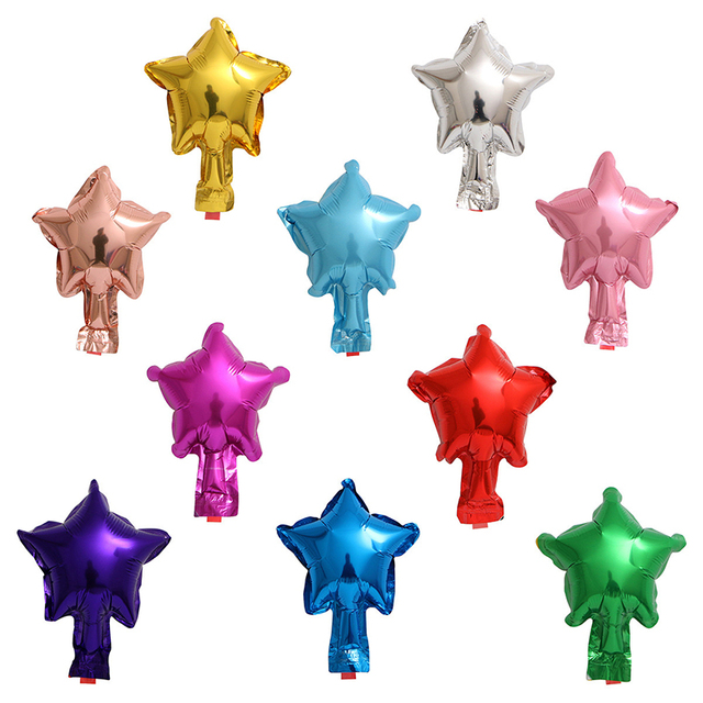 Zestaw 10/20 balonów foliowych gwiazda 5/10 Cal do dekoracji nadmuchiwanych powietrzem na ślub, urodziny, imprezę - Wianko - 4