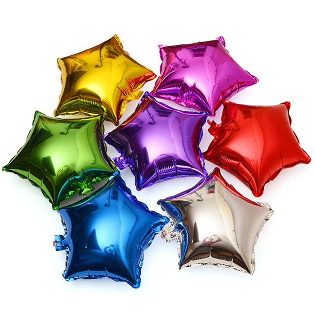 Zestaw 10/20 balonów foliowych gwiazda 5/10 Cal do dekoracji nadmuchiwanych powietrzem na ślub, urodziny, imprezę - Wianko - 7