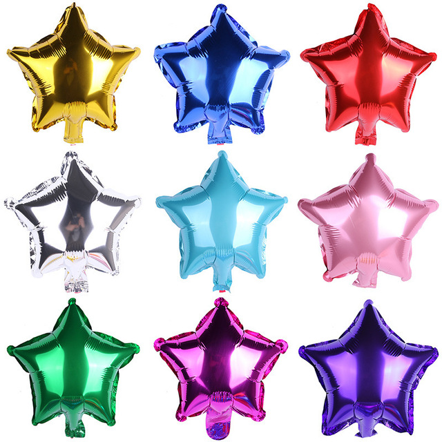 Zestaw 10/20 balonów foliowych gwiazda 5/10 Cal do dekoracji nadmuchiwanych powietrzem na ślub, urodziny, imprezę - Wianko - 8