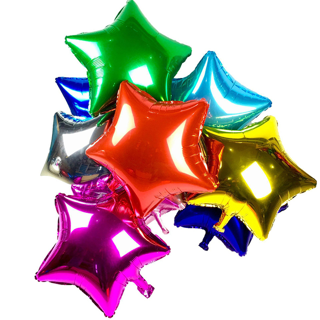 Zestaw 10/20 balonów foliowych gwiazda 5/10 Cal do dekoracji nadmuchiwanych powietrzem na ślub, urodziny, imprezę - Wianko - 5