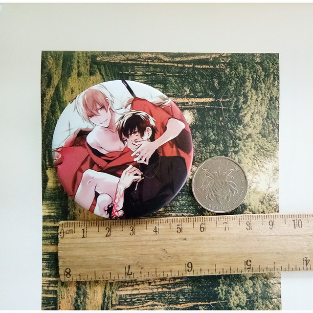 Broszka z postaciami z Anime Re życie w innym świecie od zera - Emilia, Rem, Ram (58mm) - Wianko - 2