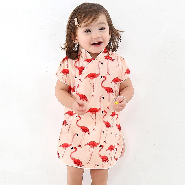 Flaming - letnia sukienka dla rodzica i dziecka, 100% bawełna, nadruk kreskówkowy, DIY - Wianko - 12