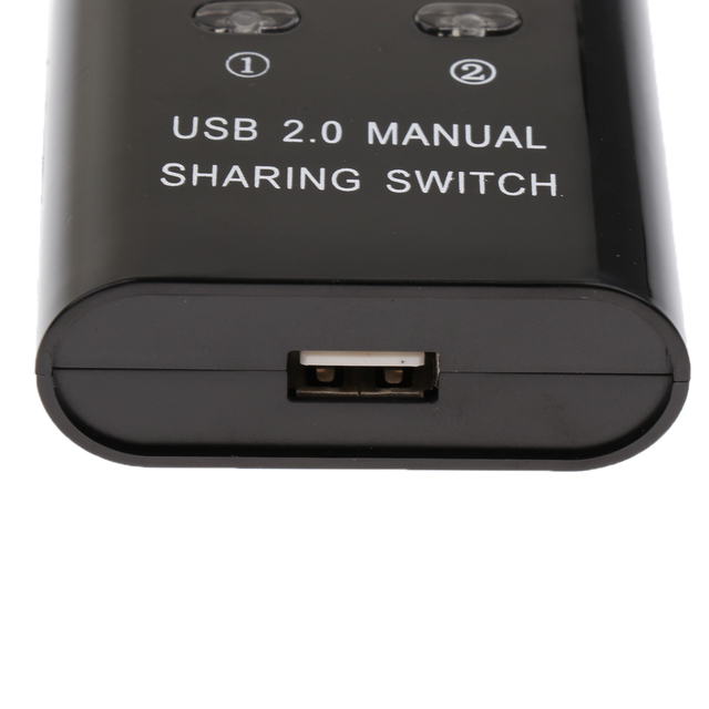 Przełącznik KVM USB 2.0 2-portowy do udostępniania drukarki i skanera dla komputerów PC - Wianko - 2