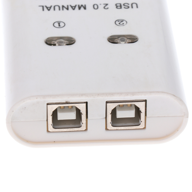 Przełącznik KVM USB 2.0 2-portowy do udostępniania drukarki i skanera dla komputerów PC - Wianko - 3