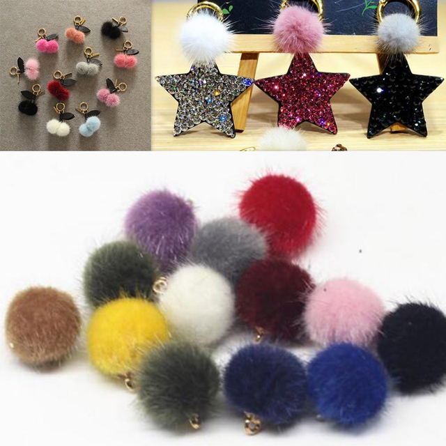 10 kolorowych ręcznie wykonanych norek włosy pomponów w paciorach - idealne do tworzenia biżuterii DIY - Wianko - 7