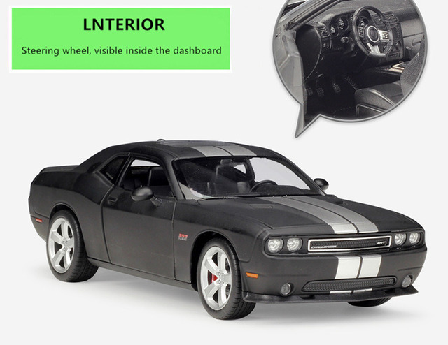 Samochód sportowy symulacja aluminiowy model Dodge Challenger SRT WELLY 1:24 - dekoracja rzemieślnicza, kolekcja zabawek, narzędzia prezent - Wianko - 16