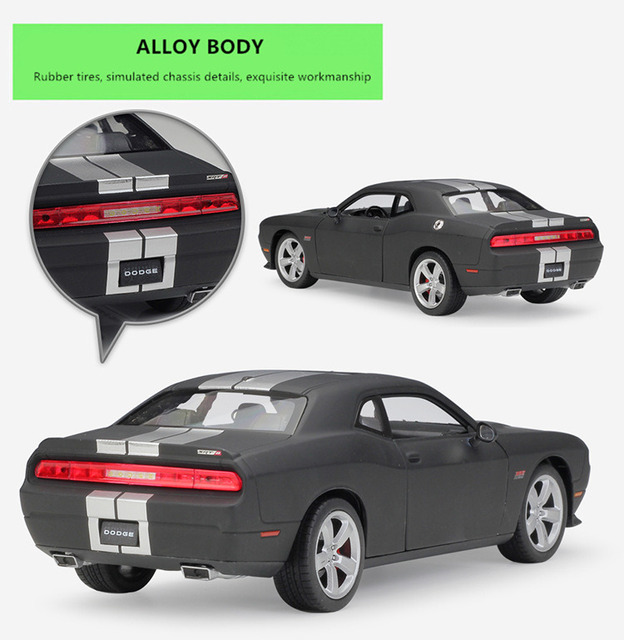 Samochód sportowy symulacja aluminiowy model Dodge Challenger SRT WELLY 1:24 - dekoracja rzemieślnicza, kolekcja zabawek, narzędzia prezent - Wianko - 17