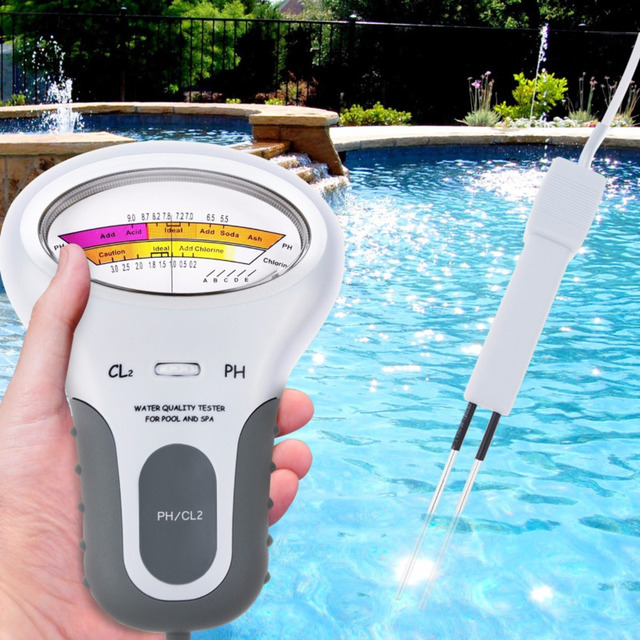 Przenośny miernik do analizy jakości wody - pH i poziom chloru CL2, używany w basenach i spa - Wianko - 1