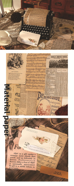 26 sztuk Vintage Book Page Diy Junk Journal - terminarz planer, kreatywne rzemiosło, papier Scrapbooking, tło dekoracyjne, papierowy materiał - Wianko - 6