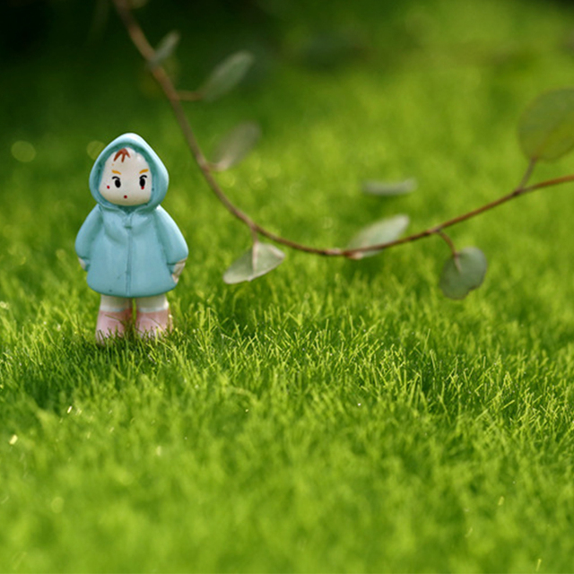 Figurka dekoracyjna z miniaturową, sztuczną murawą Micro Green Moss Stone do ozdoby wnętrz i ogrodu - Wianko - 6