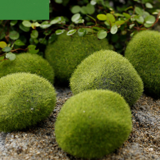 Figurka dekoracyjna z miniaturową, sztuczną murawą Micro Green Moss Stone do ozdoby wnętrz i ogrodu - Wianko - 3