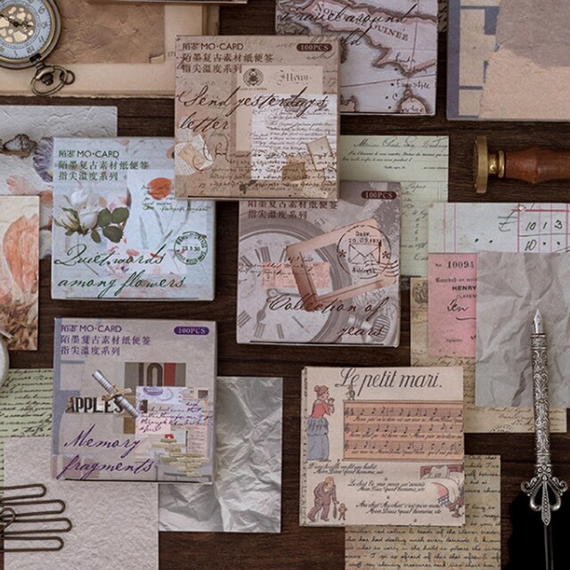 Naklejki artystyczne Retro na arkuszu - dekoracje do scrapbookingu, samoprzylepny papier z kolekcji Album DIY - Wianko - 4