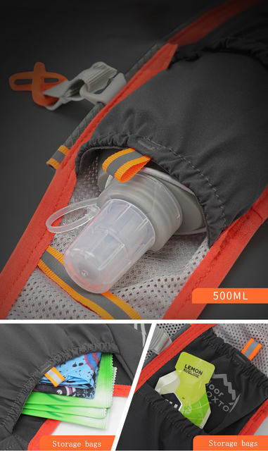 Lekki plecak Hydration Vest - torba do biegania, jazdy na rowerze, maratonów, pieszych wycieczek, ultra lekka, przenośna torba z 500 ml butelką wody - Wianko - 4
