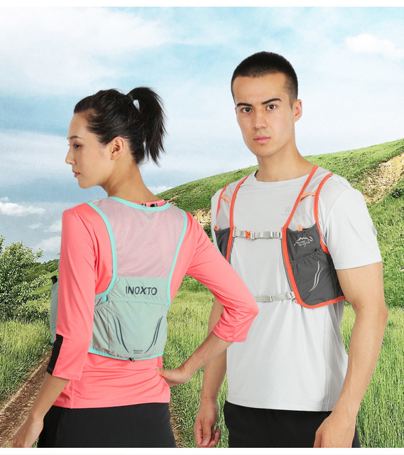 Lekki plecak Hydration Vest - torba do biegania, jazdy na rowerze, maratonów, pieszych wycieczek, ultra lekka, przenośna torba z 500 ml butelką wody - Wianko - 22