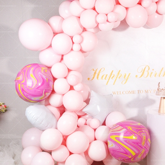Różowe balony dekoracyjne Garland Arch - Balon dzień pierwszych urodzin dziewczynki, Baby Shower - wystrój na przyjęcie urodzinowe lub baby shower - Wianko - 10