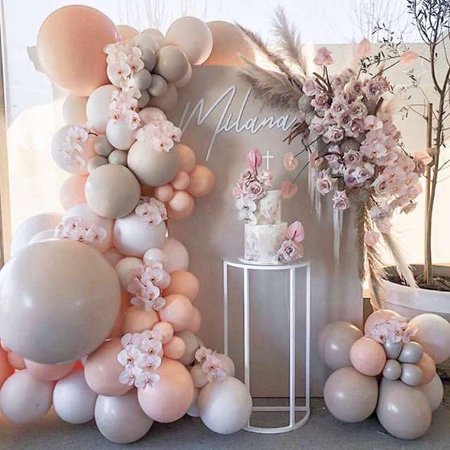 Różowe balony dekoracyjne Garland Arch - Balon dzień pierwszych urodzin dziewczynki, Baby Shower - wystrój na przyjęcie urodzinowe lub baby shower - Wianko - 6