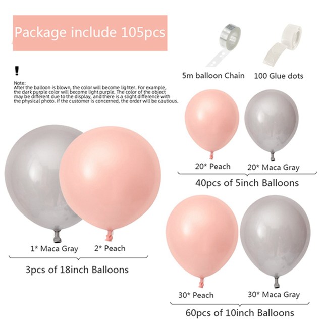 Różowe balony dekoracyjne Garland Arch - Balon dzień pierwszych urodzin dziewczynki, Baby Shower - wystrój na przyjęcie urodzinowe lub baby shower - Wianko - 7