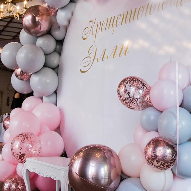 Różowe balony dekoracyjne Garland Arch - Balon dzień pierwszych urodzin dziewczynki, Baby Shower - wystrój na przyjęcie urodzinowe lub baby shower - Wianko - 3