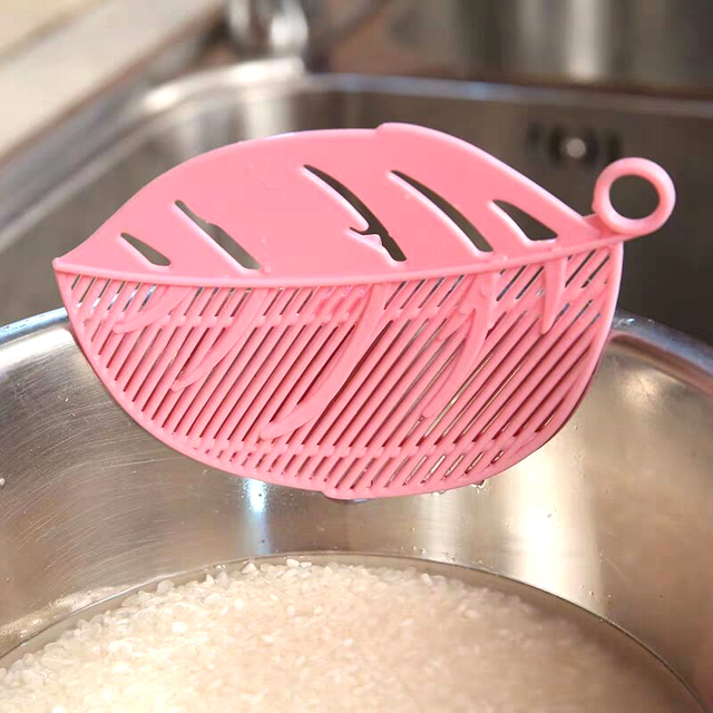 Durszczak o kształcie liścia ryżu do mycia i czyszczenia warzyw - gadżet kuchenny - Wianko - 9