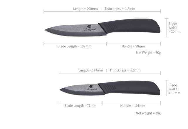 Noż Ceramika Kuchenna 5 Cal Tasak Warzywny Wyższej Jakości - Idealny do Obierania i Krojenia Ziemniaków - Wianko - 3