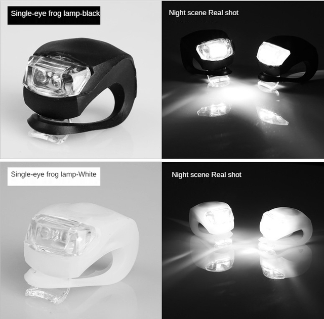 Lampa rowerowa LED przód i tył, wysoka jakość, silikonowa obudowa, wodoodporna, w kształcie żaby - Wianko - 5