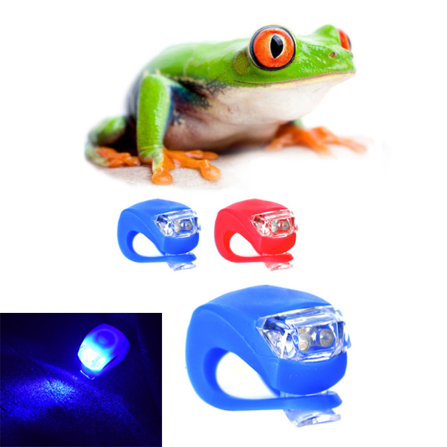 Lampa rowerowa LED przód i tył, wysoka jakość, silikonowa obudowa, wodoodporna, w kształcie żaby - Wianko - 1