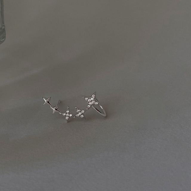 Kobiece proste gwiazdkowe kolczyki z klipsami do ucha Evimi, wykonane z 925 srebra - Wianko - 6