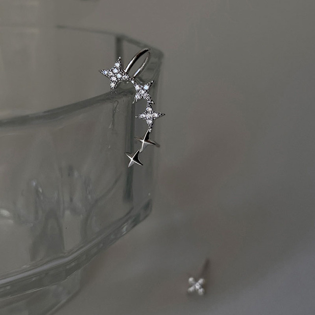 Kobiece proste gwiazdkowe kolczyki z klipsami do ucha Evimi, wykonane z 925 srebra - Wianko - 10