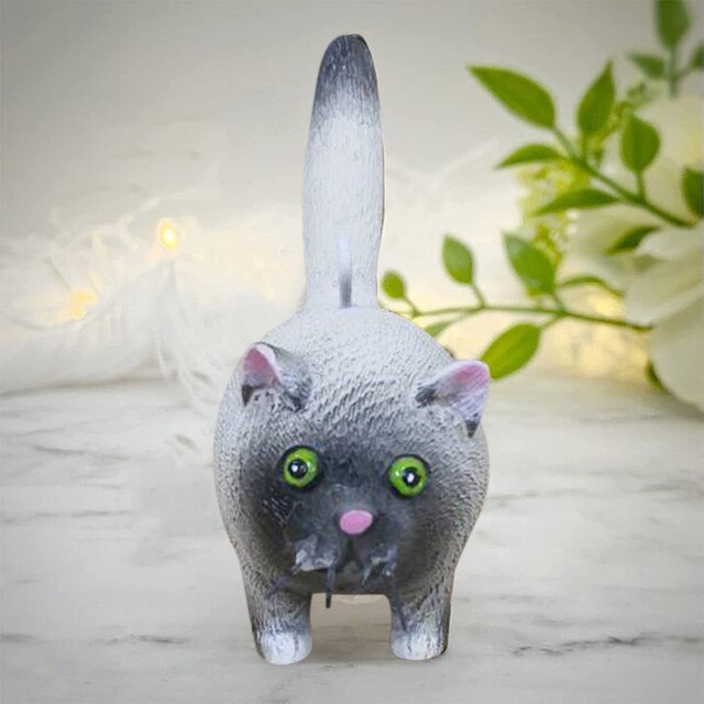 Rzemiosłnicza miniaturowa kotka - dekoracyjny wisiorek w formie kotowej rzeźby z żywicy - Wianko - 27