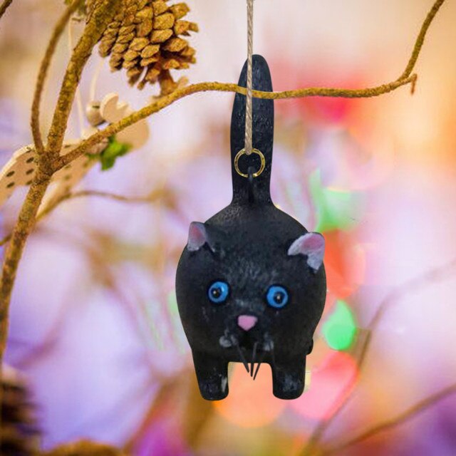 Rzemiosłnicza miniaturowa kotka - dekoracyjny wisiorek w formie kotowej rzeźby z żywicy - Wianko - 45