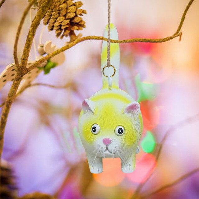 Rzemiosłnicza miniaturowa kotka - dekoracyjny wisiorek w formie kotowej rzeźby z żywicy - Wianko - 20