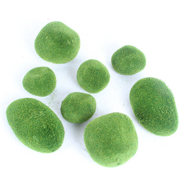 Sztuczny mech zielony kamień symulacja piłka do dekoracji miniaturowego krajobrazu ogrodu domu - Wianko - 6