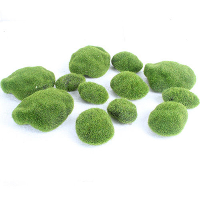 Sztuczny mech zielony kamień symulacja piłka do dekoracji miniaturowego krajobrazu ogrodu domu - Wianko - 3