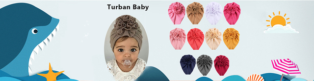 Elegancki turban dla niemowląt - okłady na głowę z bawełny dla dziewcząt - Wianko - 2