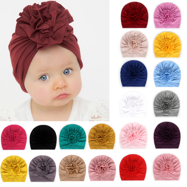 Elegancki turban dla niemowląt - okłady na głowę z bawełny dla dziewcząt - Wianko - 5
