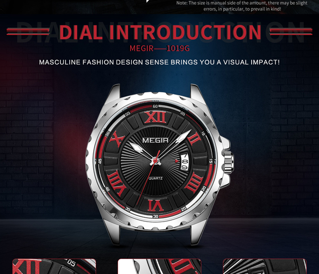 Męski zegarek kwarcowy marki MEGIR Sport z czarnym paskiem z PU, modowy zegar wojskowy na rękę - Wianko - 6