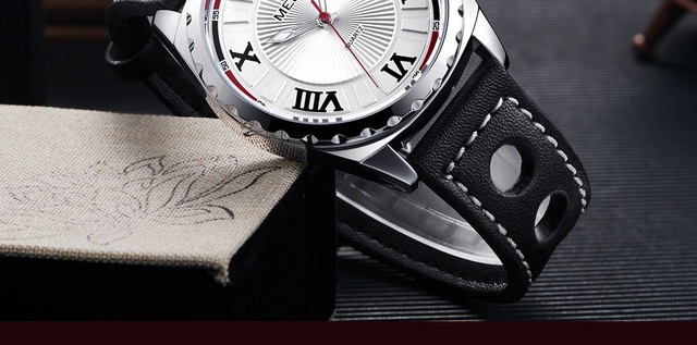 Męski zegarek kwarcowy marki MEGIR Sport z czarnym paskiem z PU, modowy zegar wojskowy na rękę - Wianko - 20