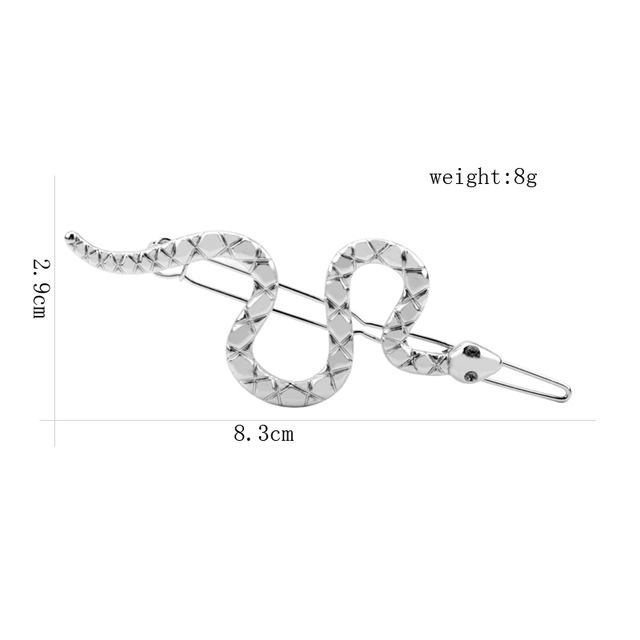 Akcesoria do włosów metalowe wężowe spinki - prosty stroik na włosy, biżuteria dla dziewczynek i kobiet - Wianko - 7