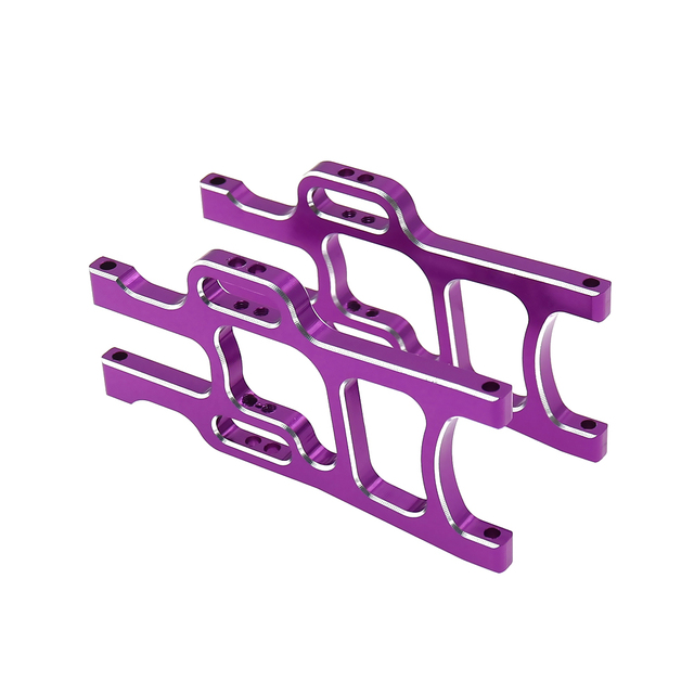 Przednie dolne ramię zawieszenia A-arm RCAWD fioletowe do modeli samochodów zdalnie sterowanych 1/10 HSP Redcat Himoto 108019P – ulepszona część - Wianko - 4
