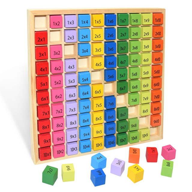 Drewniane zabawki matematyczne dla dzieci - tablica Montessori do nauki mnożenia i arytmetyki - Wianko - 10