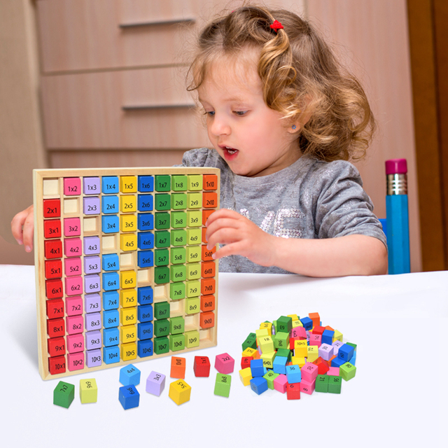 Drewniane zabawki matematyczne dla dzieci - tablica Montessori do nauki mnożenia i arytmetyki - Wianko - 3